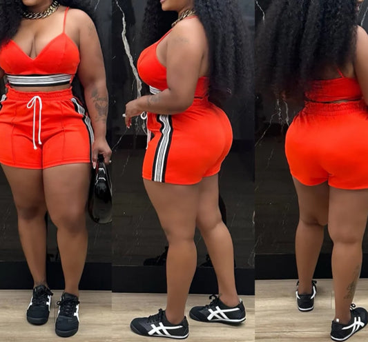 Around the way short set Red